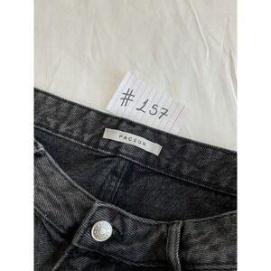 PacSun Black Cut Off Denim Shorts Womens Size 30 Distressed Frayed Hem Festival